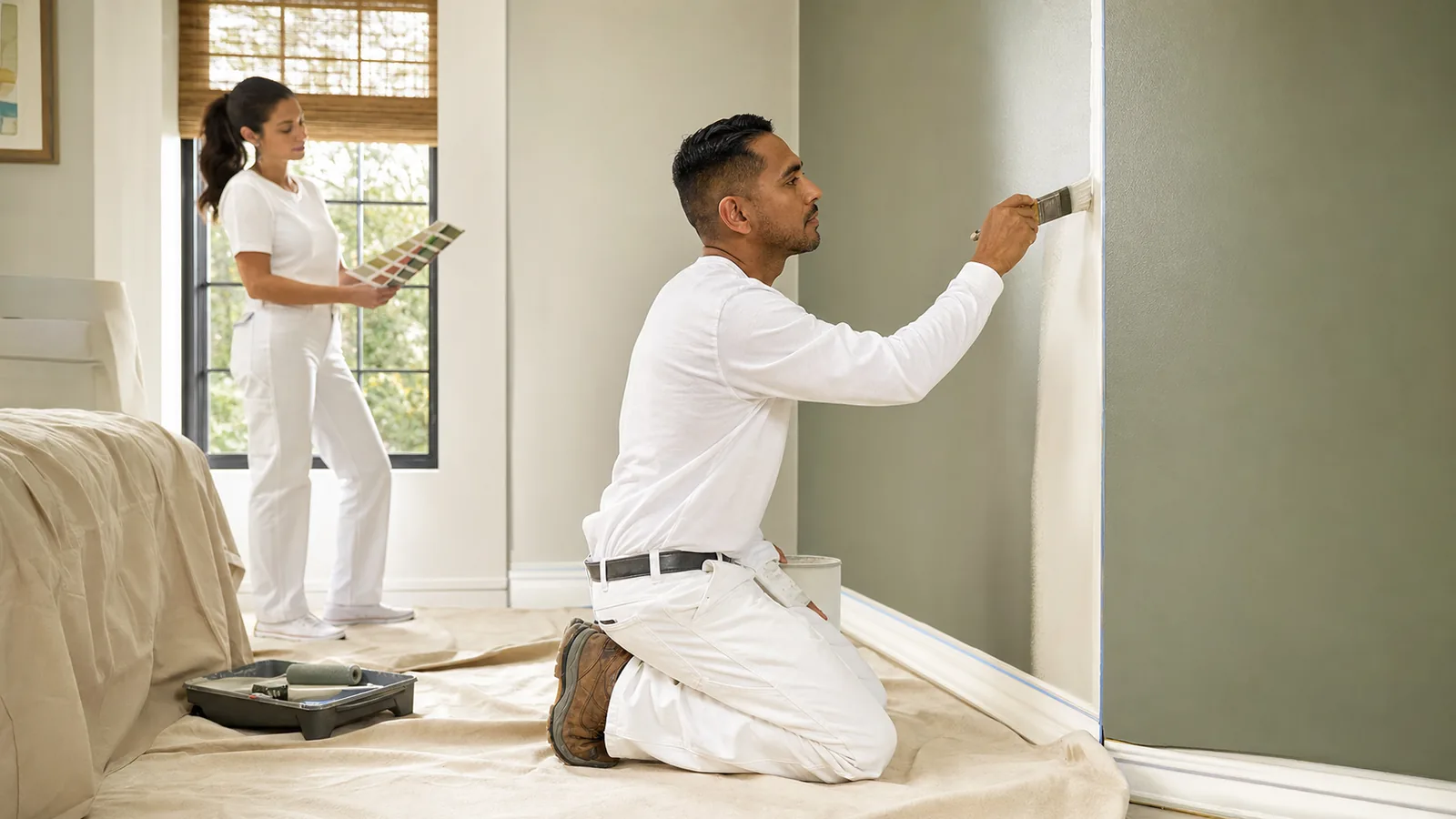 painting service professional at work